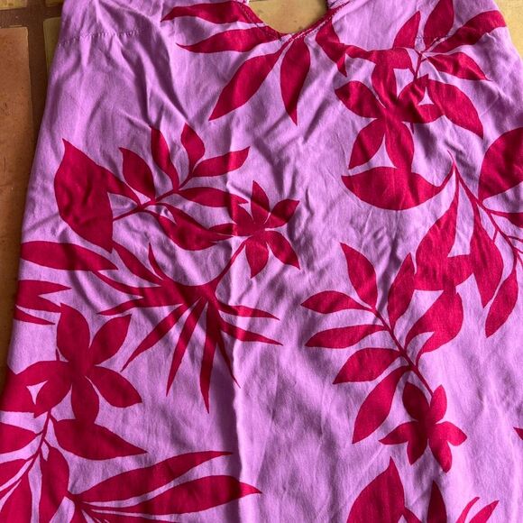 Women's Pink and Purple Floral Maxi Dress with Red Detail Size S - Picture 4 of 6